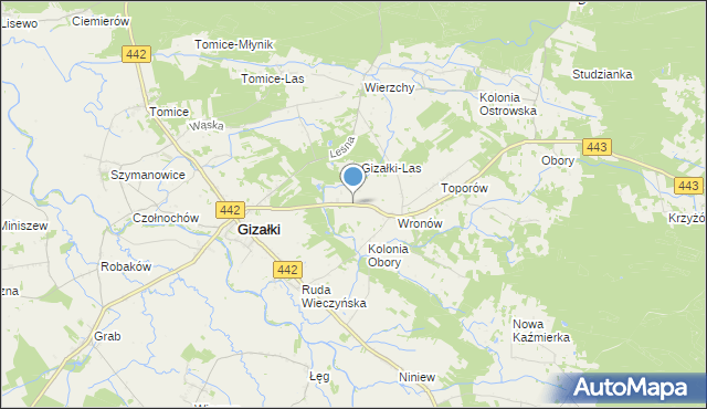 mapa Stary Toporów, Stary Toporów na mapie Targeo